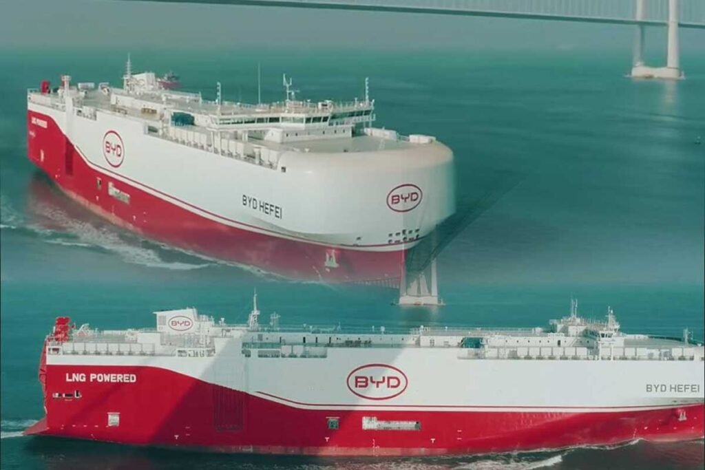 Kapal BYD Hefei Angkut 7.000 Mobil Listrik Untuk Ekspansi Global